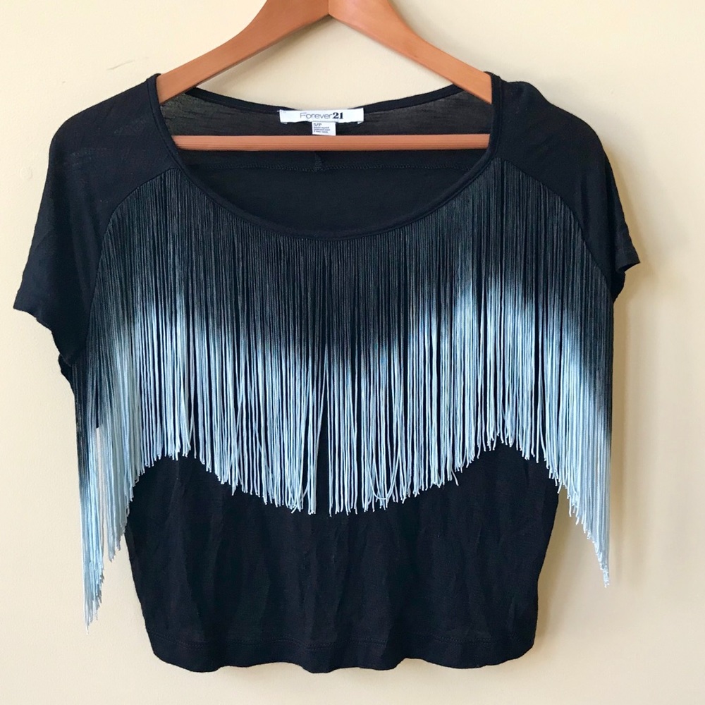 Forever 21 Ombré Tassel Top